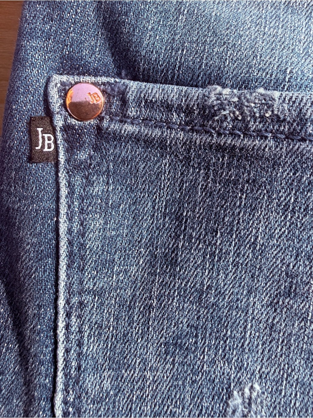 Judy Blue Women's Blue Flare Jeans with Distressed Detail - Picture 12 of 13